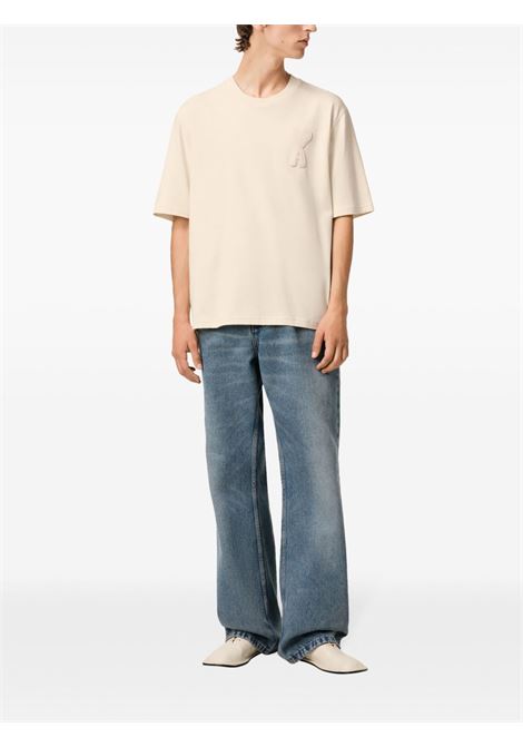 t-shirt adc patch unisex crema AMI PARIS | HTS055.726136